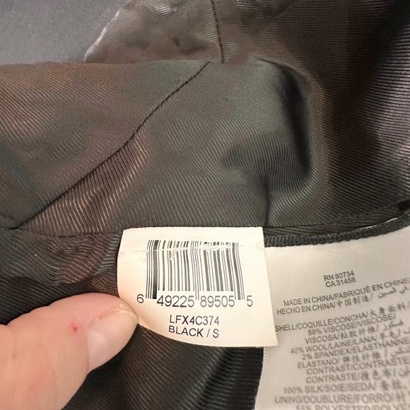 BCBG Max Azria Sheer Back Knotted Blazer Black Women's Small LFX4C374 - Picture 13 of 15